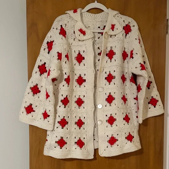 Crochet Granny Square Cardigan - Picture 1 of 5